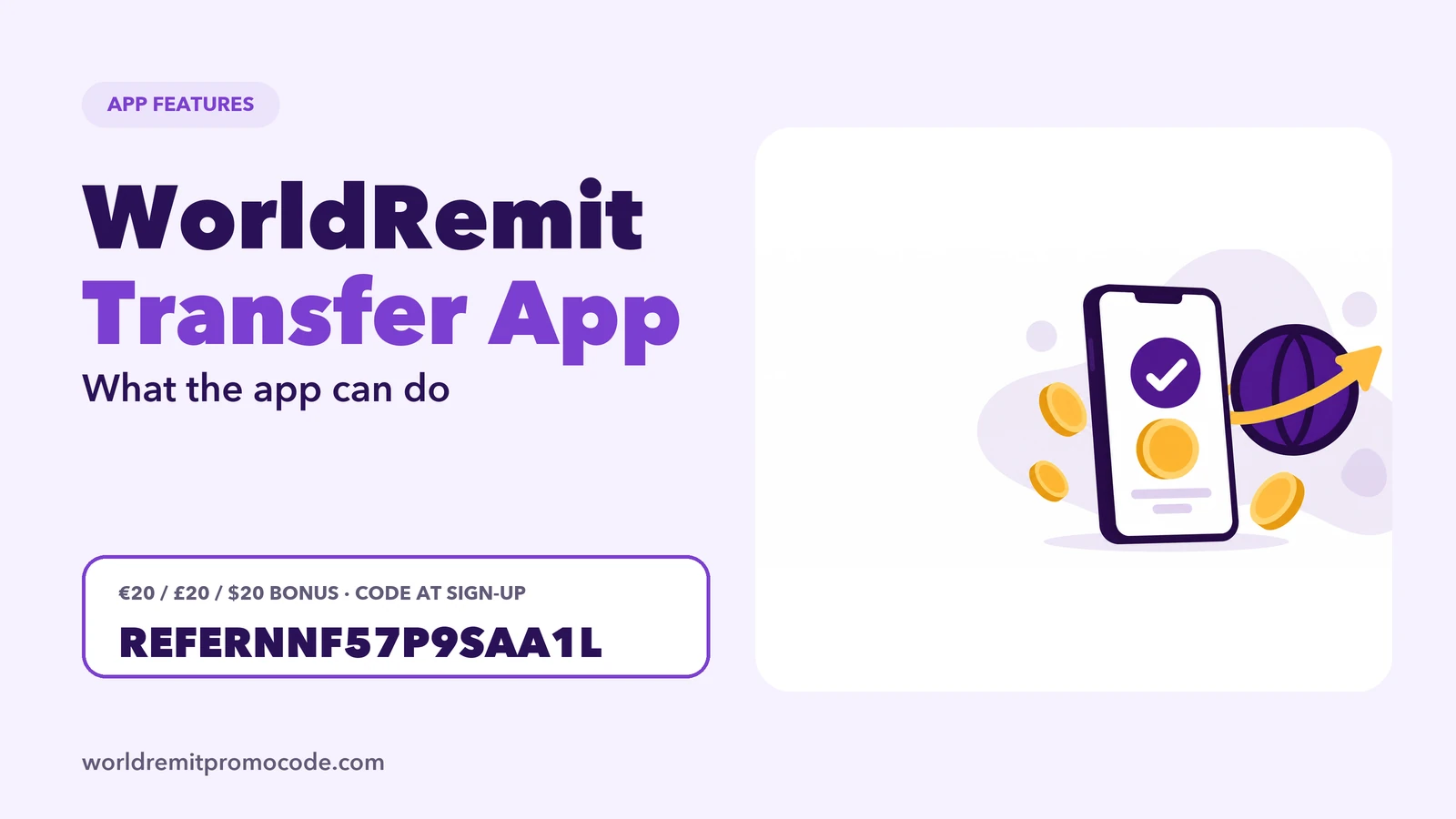 WorldRemit money transfer app features: send, track and get rate alerts on a phone